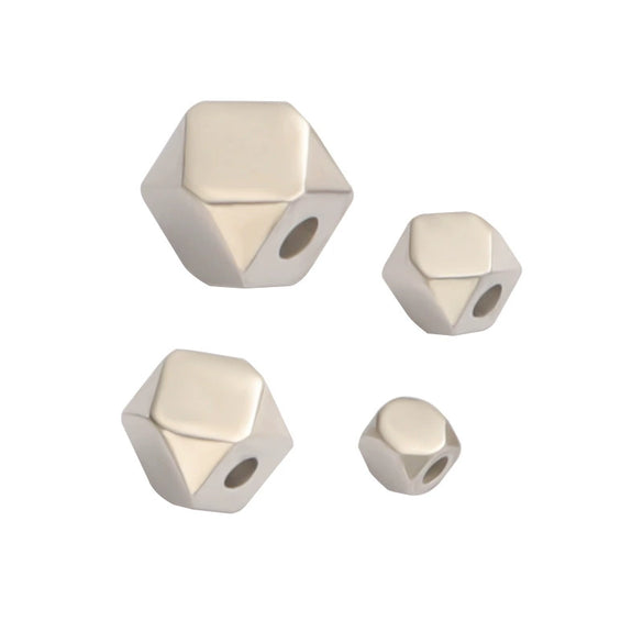 Bracelet Accessories Stainless Steel Geometric Diamond Beads Polygonal Scattered Beads Diy Handmade Jewelry Accessories Electroplated