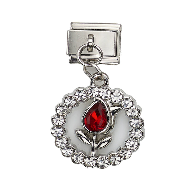 Bracelet Accessories Stainless Steel Removable Hanging Bow Flower Love Dripping Oil Style Unisex