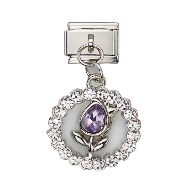 Bracelet Accessories Stainless Steel Removable Hanging Bow Flower Love Dripping Oil Style Unisex