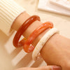 Bracelet Acrylic Geometric Marble Pattern Electroplated