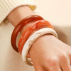 Bracelet Acrylic Geometric Marble Pattern Electroplated