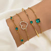 Bracelet Alloy Geometric Diamond Square