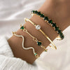 Bracelet Alloy Geometric Diamond Square