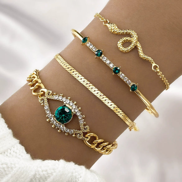Bracelet Alloy Geometric Diamond Square