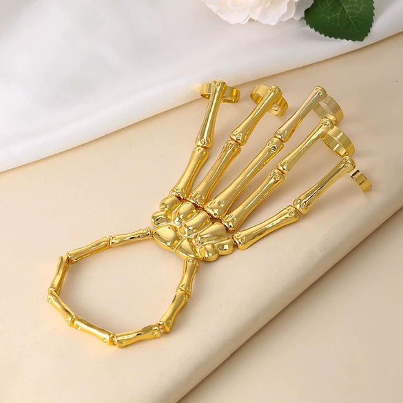 Bracelet Alloy Geometric Punk Skull Bones Electroplating Unisex
