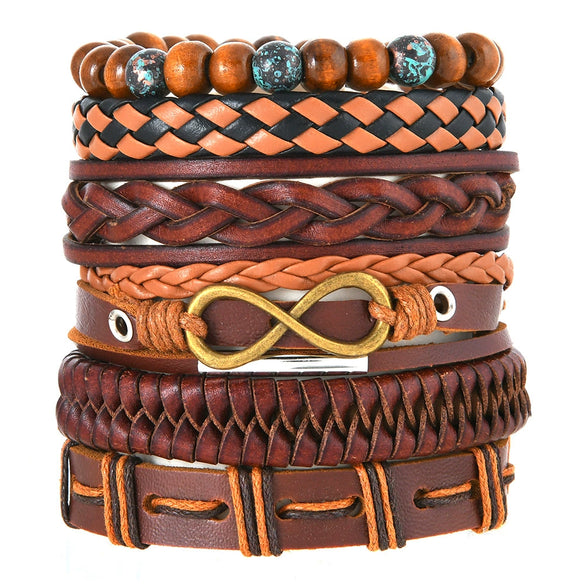 Bracelet Alloy Geometric Vintage Handwoven Life Tree Feather Cow Head Style