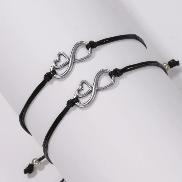 Bracelet Alloy Heart Woven Handmade Unisex