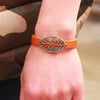 Bracelet Alloy Retro Hollow Leaf Wraparound Electroplating Styling