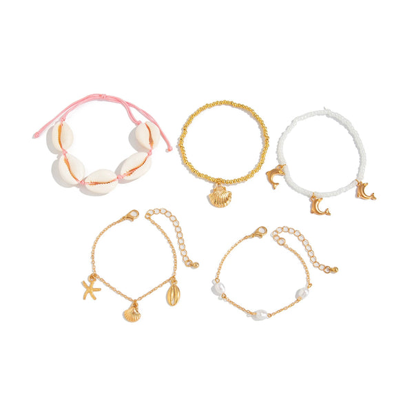 Bracelet Alloy Star Electroplated Animal Style Imitation Pearl Jewelry