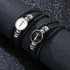 Bracelet Alloy Woven Leather English Letter Handmade
