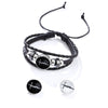 Bracelet Alloy Woven Leather English Letter Handmade