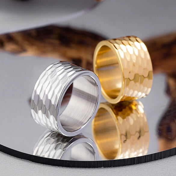 Bracelet And Big Ring Jewelry Titanium Steel Geometric Pattern Electroplated Unisex