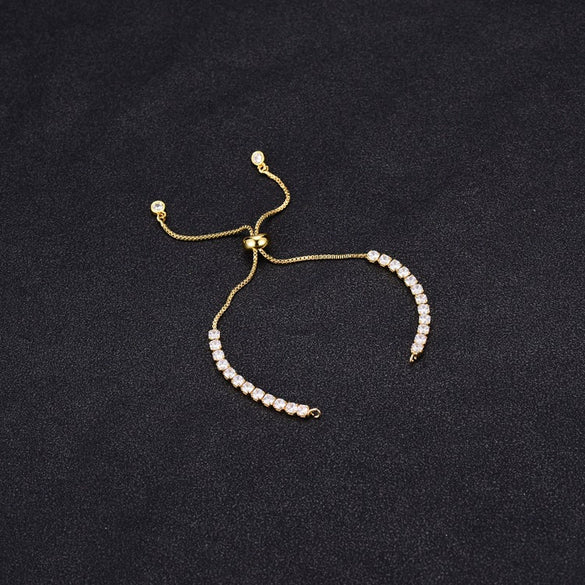 Bracelet Anklet Copper Beaded Chain With Ring Zircon Electroplated Diy Material Accessories