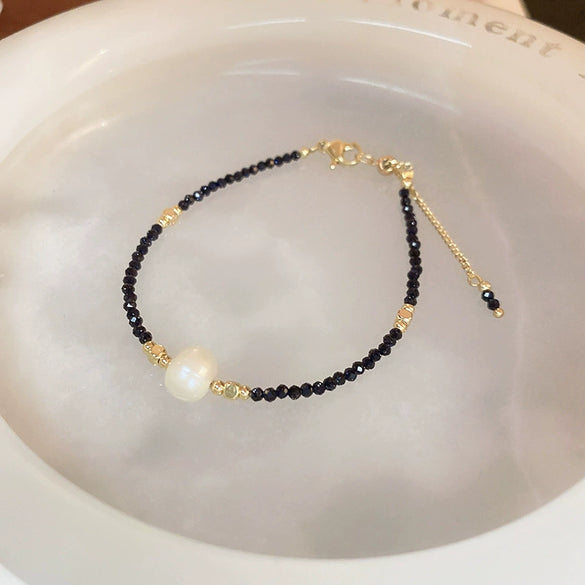 Bracelet Artificial Crystal Freshwater Pearl Geometric Handmade Women's