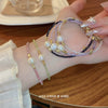 Bracelet Artificial Crystal Freshwater Pearl Geometric Handmade Women's