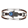 Bracelet Artificial Leather Geometric Hand Knitted Bohemian Style For Men And Women