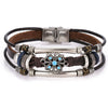 Bracelet Artificial Leather Geometric Hand Knitted Bohemian Style For Men And Women