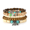 Bracelet Artificial Leather Geometric Hand Knitted Bohemian Style For Men And Women