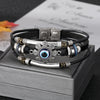 Bracelet Artificial Leather Geometric Hand Knitted Bohemian Style For Men And Women