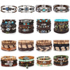 Bracelet Artificial Leather Geometric Hand Knitted Bohemian Style For Men And Women