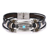 Bracelet Artificial Leather Geometric Hand Knitted Bohemian Style For Men And Women