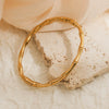 Bracelet Bamboo Titanium Steel Micropaved Simple Light Luxury Retro Allmatch Women's