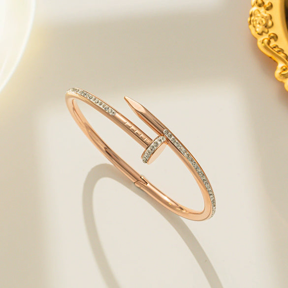 Bracelet Brass Gold Plated Stainless Steel Light Luxury Style With Letters Numbers Text