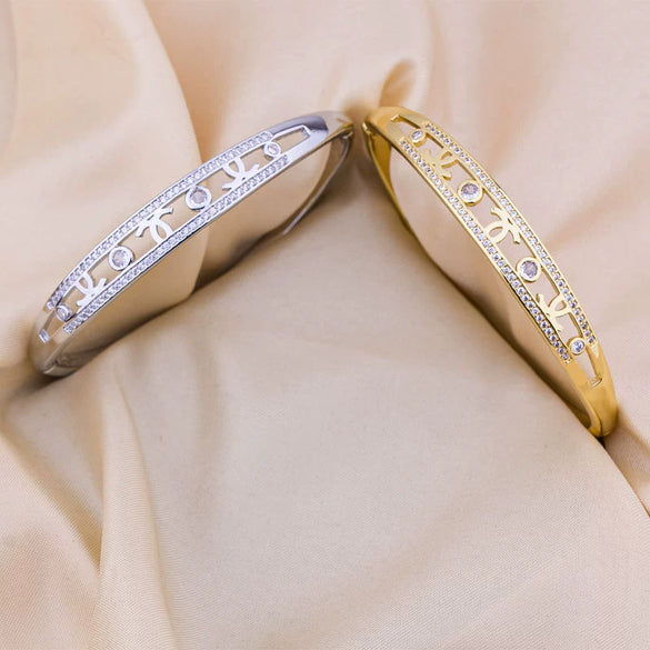 Bracelet Copper Diamondencrusted Simple Electroplating