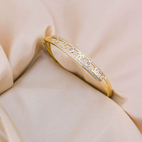 Bracelet Copper Diamondencrusted Simple Electroplating