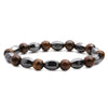 Bracelet Copper Geometric Handmade Unisex Tiger's Eye Cut Black Stone