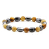 Bracelet Copper Geometric Handmade Unisex Tiger's Eye Cut Black Stone
