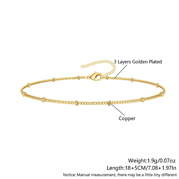 Bracelet Copper Gold Plated Geometric Twist Multilayer Chain Unisex