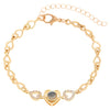 Bracelet Copper Heart Shape Geometric Electroplating Fashionable