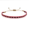 Bracelet Cord Handwoven With Letters Numbers Text Pattern For Women