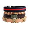 Bracelet Cowhide Strap Ship Anchor Wooden Beads Handmade Woven Retro Style Bow Pattern Unisex
