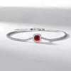 Bracelet Cultivated Emerald 925 Silver Geometric Retro Light Luxury Simple