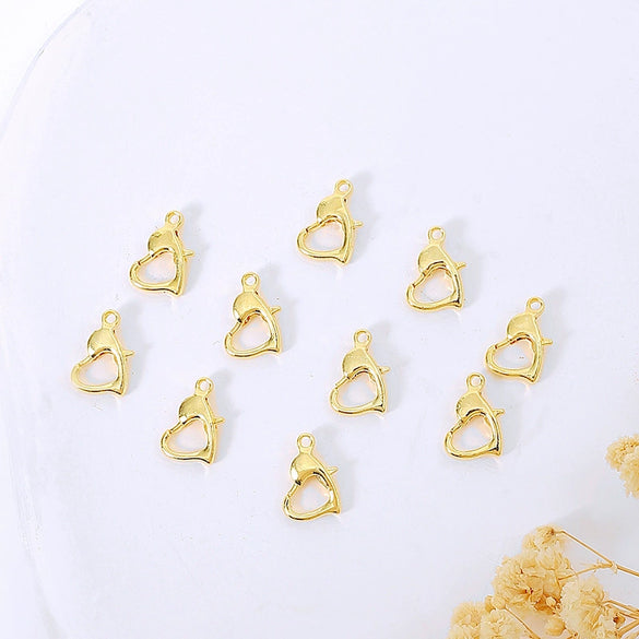 Bracelet Extension Chain Lobster Clasp Heartshaped Metal 14K Goldcovered 18K Real Gold Electroplated Diy Accessories