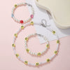 Bracelet Faux Pearls Polymer Clay Stainless Steel Geometric Handmade