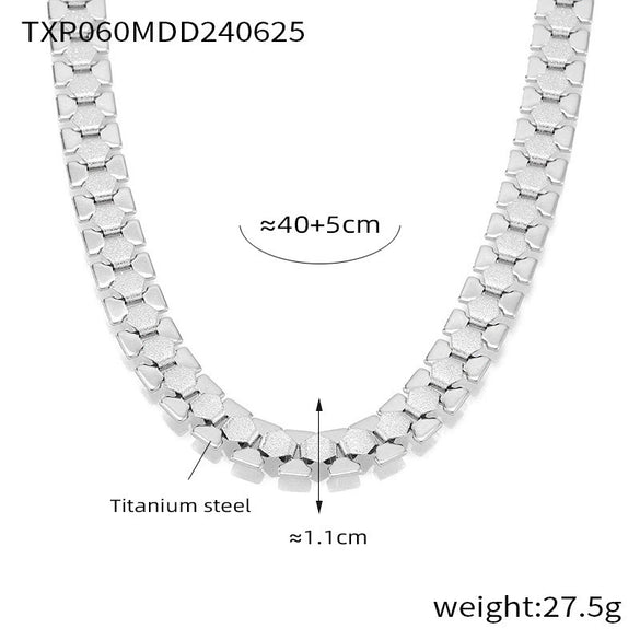 Bracelet Geometric Stitching 316L Stainless Steel Crystal Electroplated