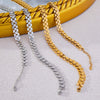 Bracelet Geometric Stitching 316L Stainless Steel Crystal Electroplated