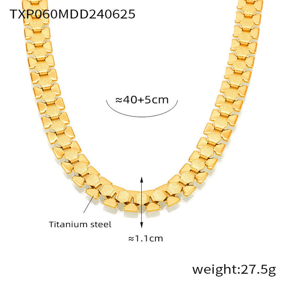 Bracelet Geometric Stitching 316L Stainless Steel Crystal Electroplated