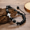 Bracelet Glass Beads Frosted Glass Ball Cord Handwoven Drawstring Adjustable For Men And Women