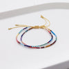 Bracelet Glass Glaze Geometric Handwoven Miyuki Rice Beads For Girls