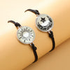 Bracelet Glass Glaze Handwoven Unisex Sun And Moon Luminous Couple Style