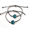 Bracelet Glass Glaze Handwoven Unisex Sun And Moon Luminous Couple Style