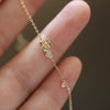 Bracelet Heartshaped S925 Sterling Silver Plated 14K Gold French Women's Diamond Flower Style