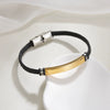 Bracelet Imitation Leather Twist Braided Electroplated Women's Couple
