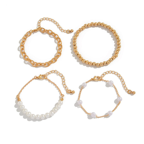 Bracelet Imitation Pearl Geometric Handmade