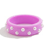 Bracelet Imitation Pearl Resin Geometric Handmade Exaggerated Sweet Cool Ins Style