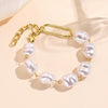 Bracelet Imitation Pearls Geometric Style Electroplating For Women